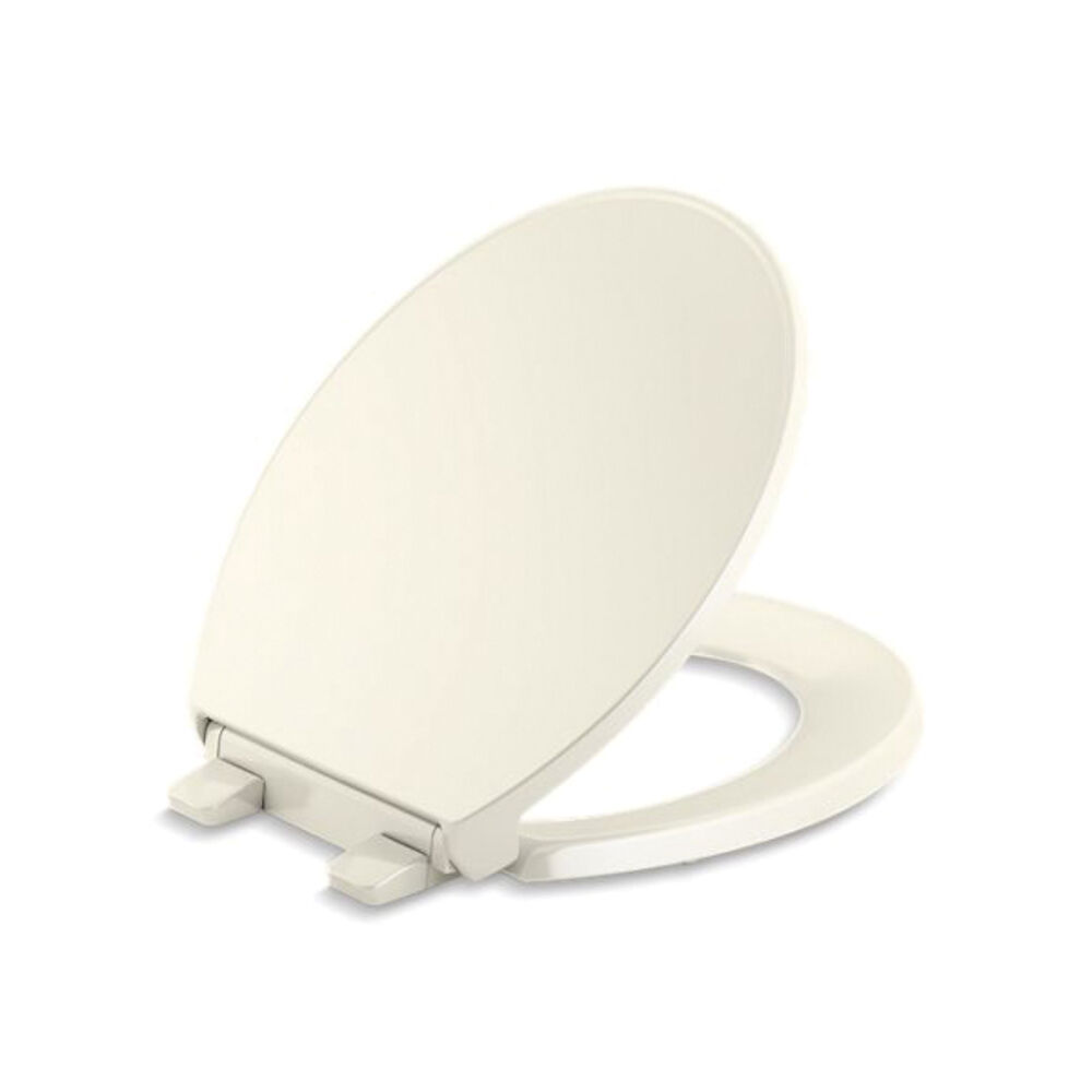Kohler® 24494-A-96 Transitional Toilet Seat, Border™, Round Bowl, Contoured/Round Closed Front, Plastic, ReadyLatch™/Quiet-Close™ Hinge, Biscuit