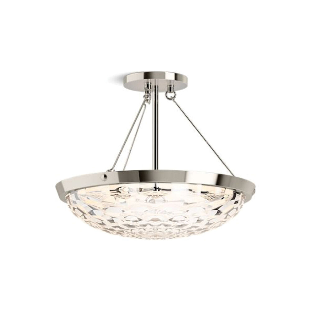 Kohler® 29374-SF03B-SNL Light, (3) Incandescent Lamp, 120 V, Polished Nickel Housing