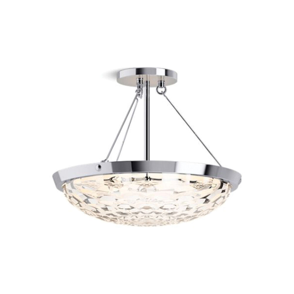 Kohler® 29374-SF03B-CPL Light, (3) Incandescent Lamp, 120 V, Polished Chrome Housing