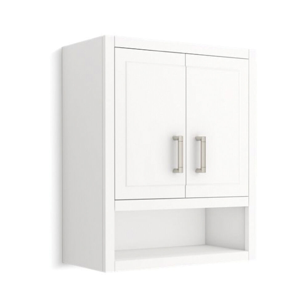 Kohler® 33557-ASB-0 Seer™ Wall Cabinet, 24" OAW x 28" OAH, MDF/Solid Wood, White