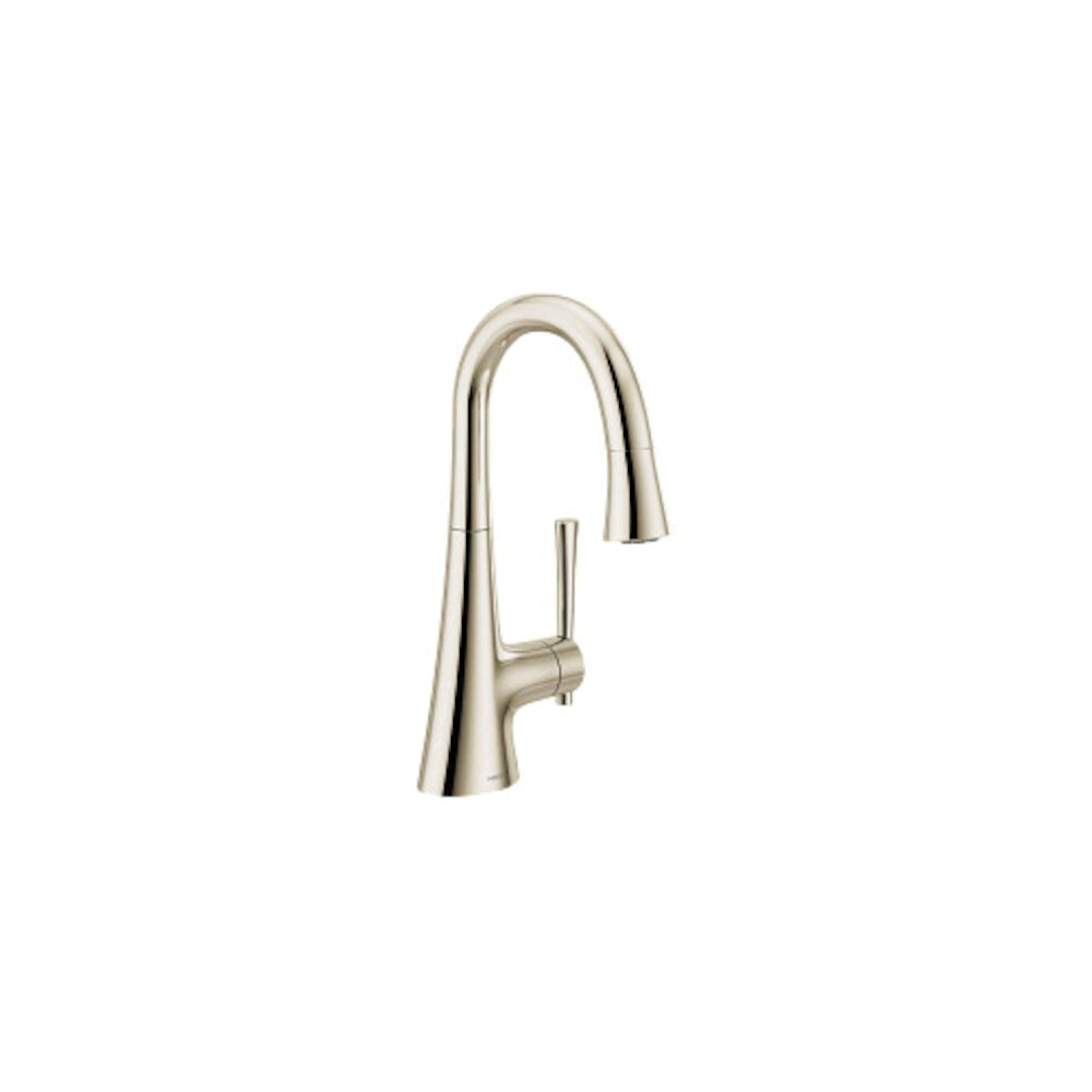 6126NL Kurv™ Pulldown Bar Faucet, 1.5 gpm Flow Rate, 1 Handle, 1/3 Faucet Holes, Polished Nickel