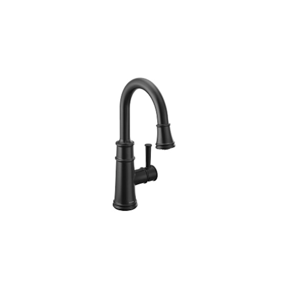 6260BL Belfield™ Pulldown Prep/Bar Faucet, 1.5 gpm Flow Rate, Matte Black, 1 Handle, 1/3 Faucet Holes