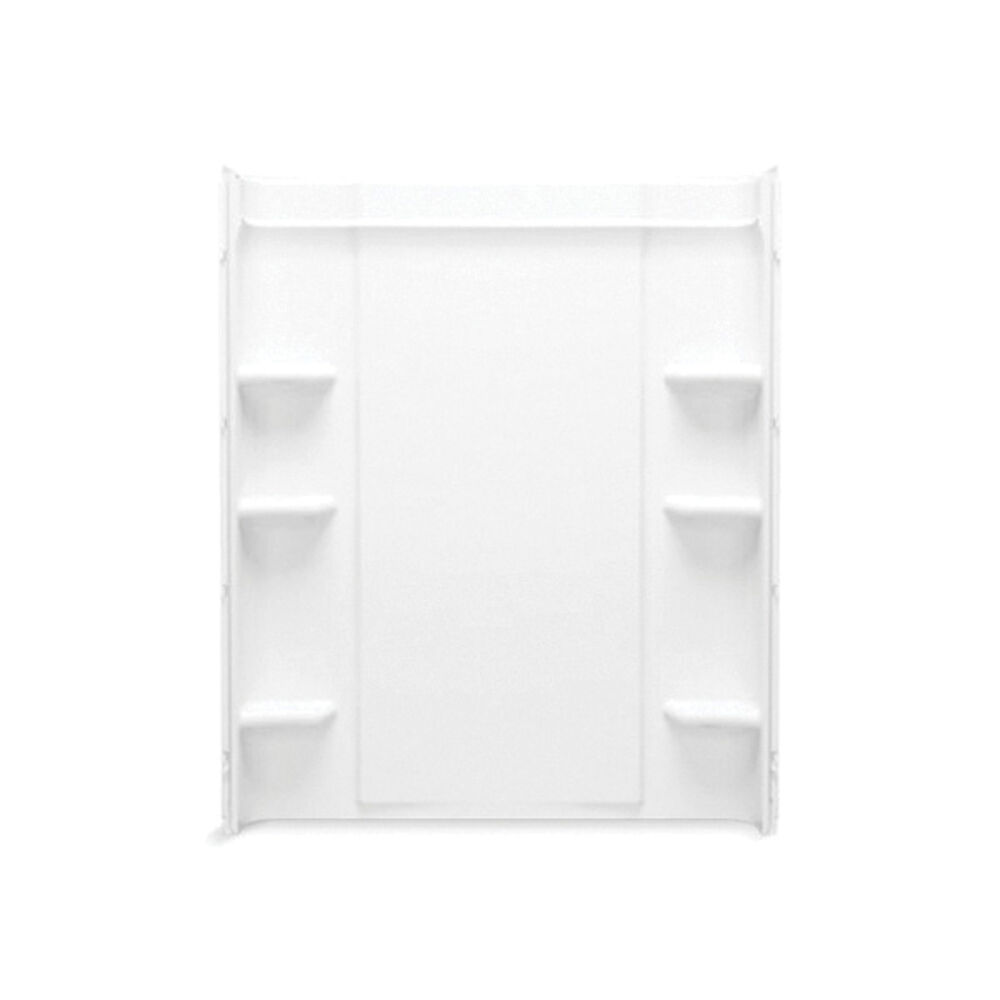 72432106-0 Medley™ Shower Back Wall w/ Aging" Place Backerboard, 60" L, Solid Vikrell®, High-Gloss White