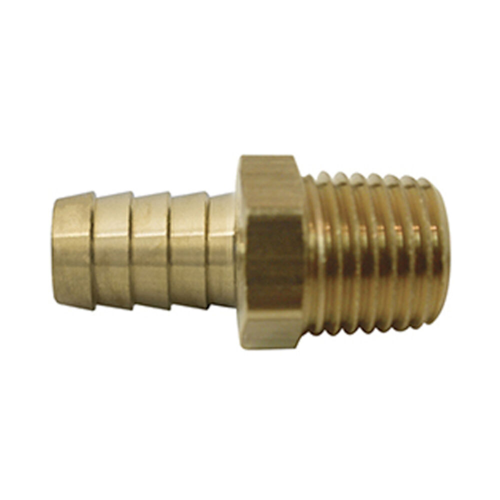 903-400201 Adapter, 1/8 in, BarbxMNPT, Brass, Domestic