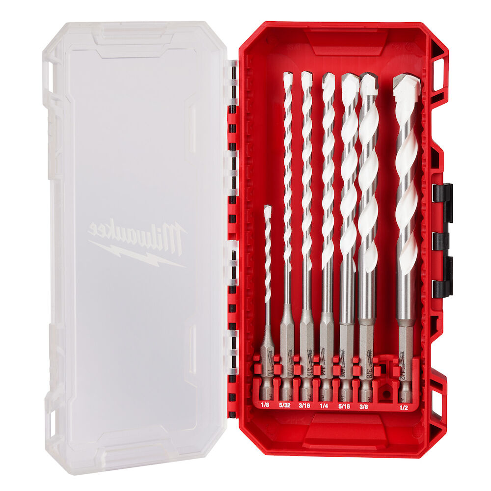 Milwaukee® Tool 48-20-8899 SHOCKWAVE Impact Duty™ Carbide Multi-Material Drill Bit Kit, 7 Piece