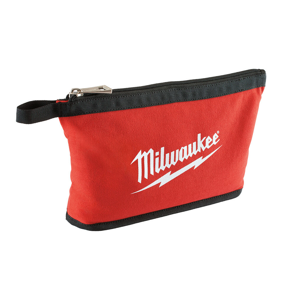 Milwaukee® Tool 48-22-8180 Heavy Duty Zipper Pouch, #10 Canvas, Red