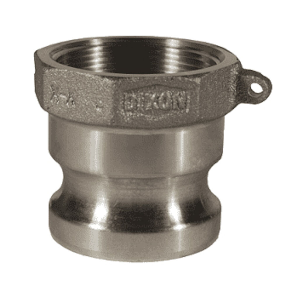 Dixon® 100AAL Boss-Lock™ Type A Cam and Groove Adapter, 1 in, Male AdapterxFNPT, Aluminum, Domestic