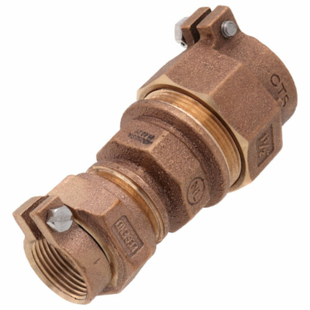 313-222NL 1-1/2" x 1" T-4301NL No Lead Pack Joint (CTS) x Pack Joint (CTS) Union