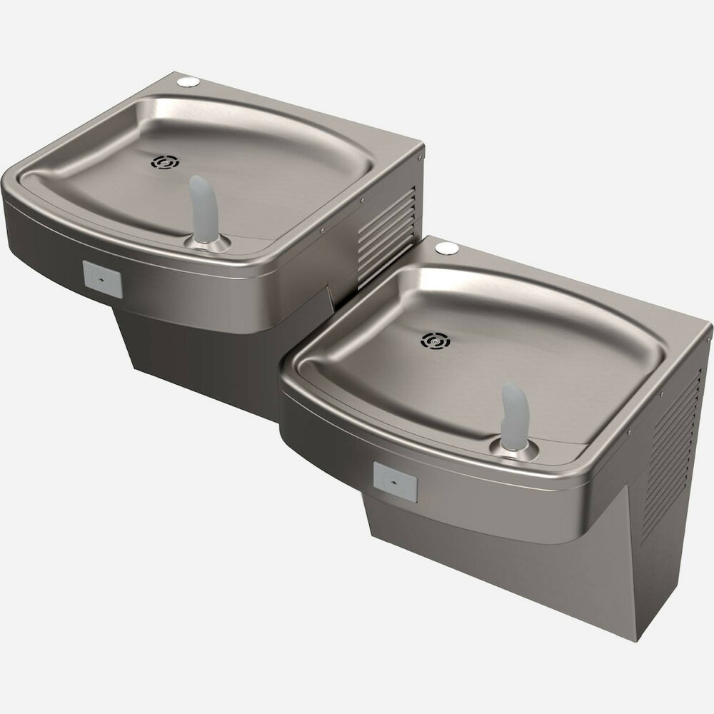 MURDOCK A172408FUG Wall Mounted ADA Bi-Level Water Cooler, 8 GPH Refrigeration, Stainless Steel Finish, Flexible Bubbler