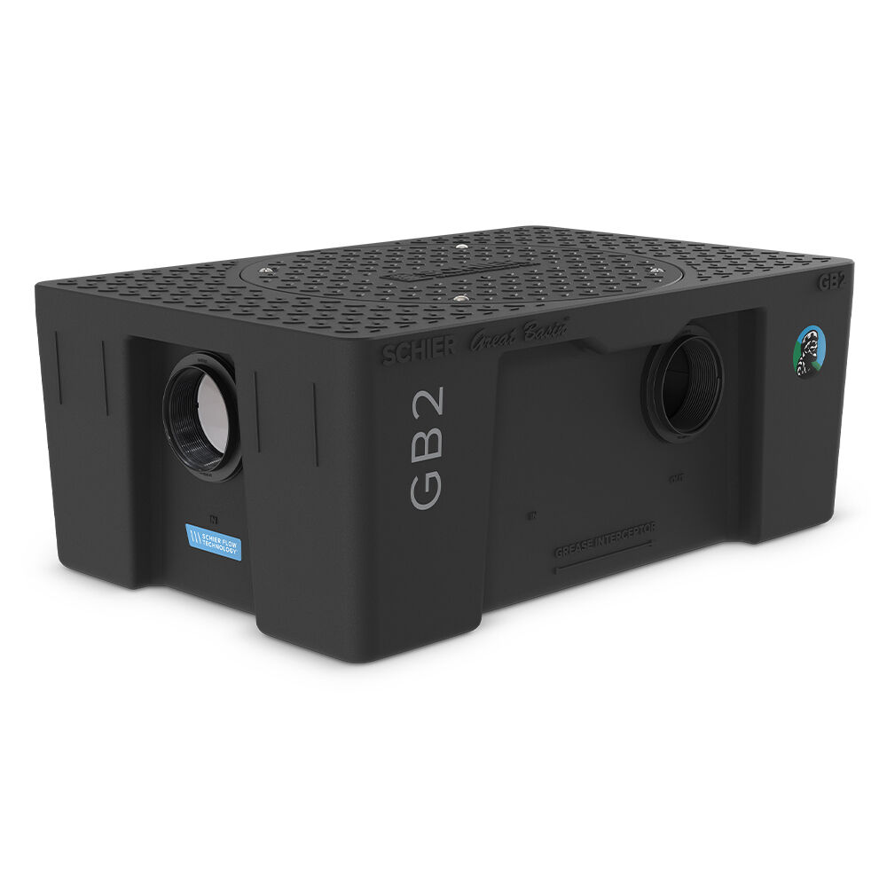 Schier Great Basin™ GB2 Grease Interceptor, 20 gal, 35/50 gpm, 3" and 4" Inlet / Outlet, Domestic