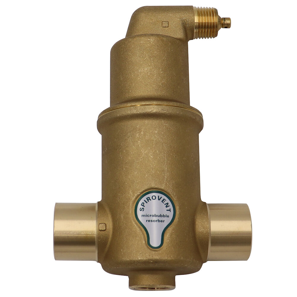 SPIROTHERM® Spirovent® Microbubble™ VJS100TM Junior VJS Air Eliminator, 1 in, C, 150 psig Working, 270 deg F, Brass, Domestic