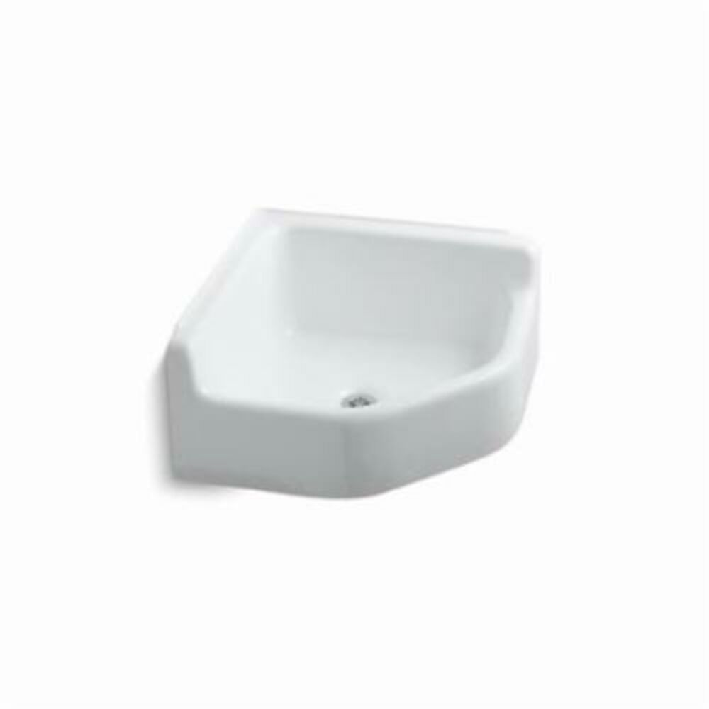 Kohler® 6710-0 Whitby™ Service Sink, 28" W x 13" Dx28" H, Floor Mount, Cast Iron, White