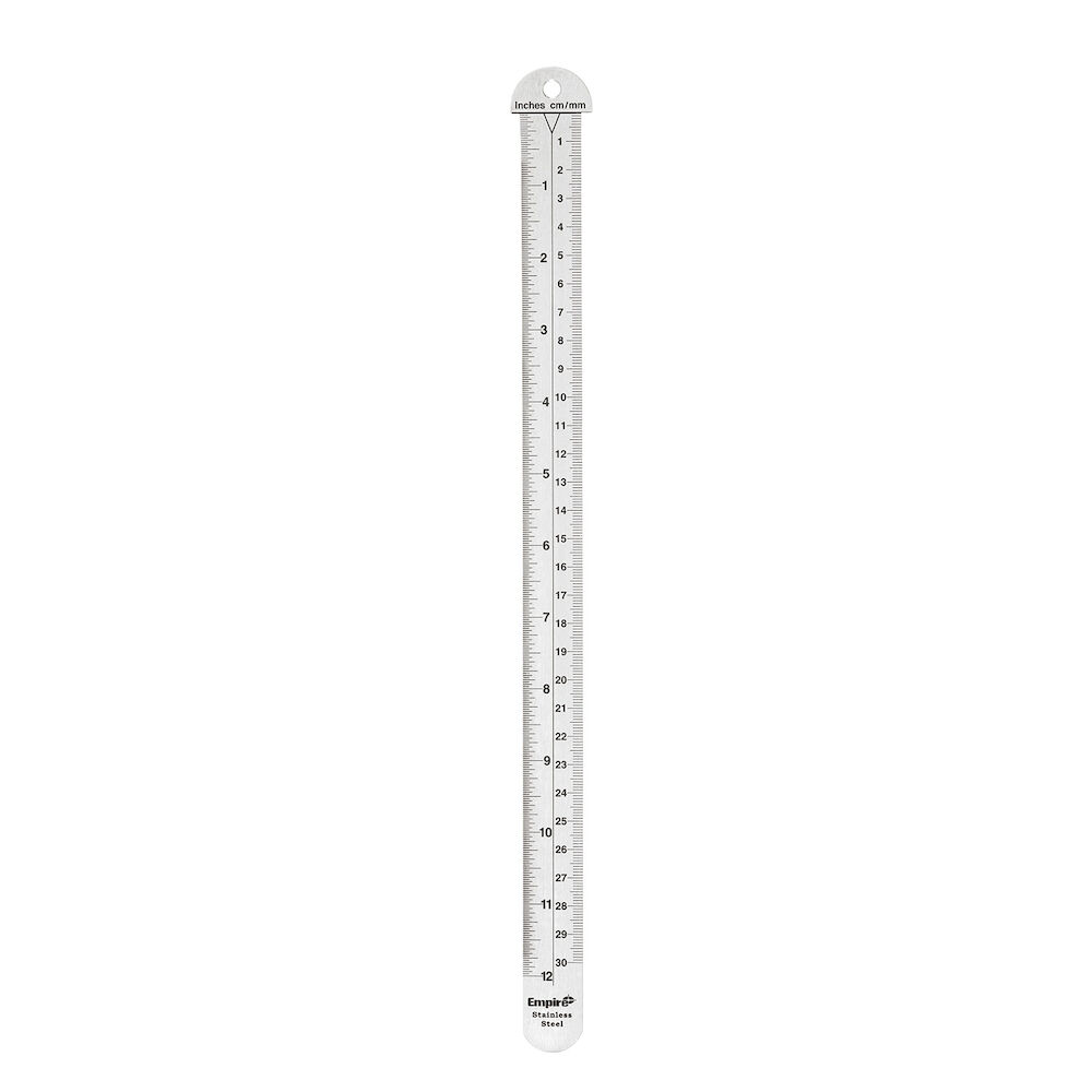 27308 Hook Ruler, Stainless Steel, 13-1/2" L