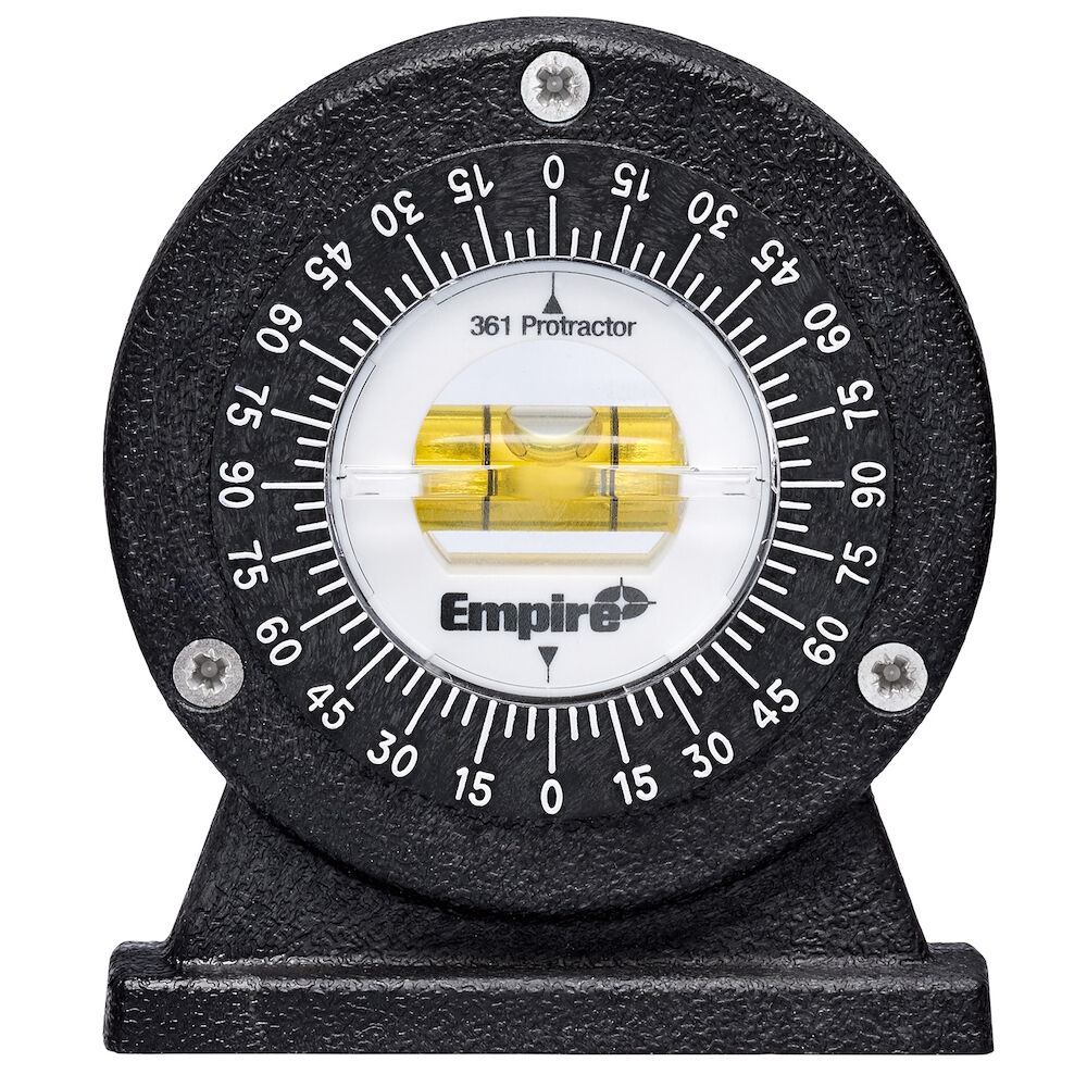 361 POLYCAST® Magnetic Small Protractor, Polycast, 4-1/4" L, 1 Vial, 0 to 360 Degrees