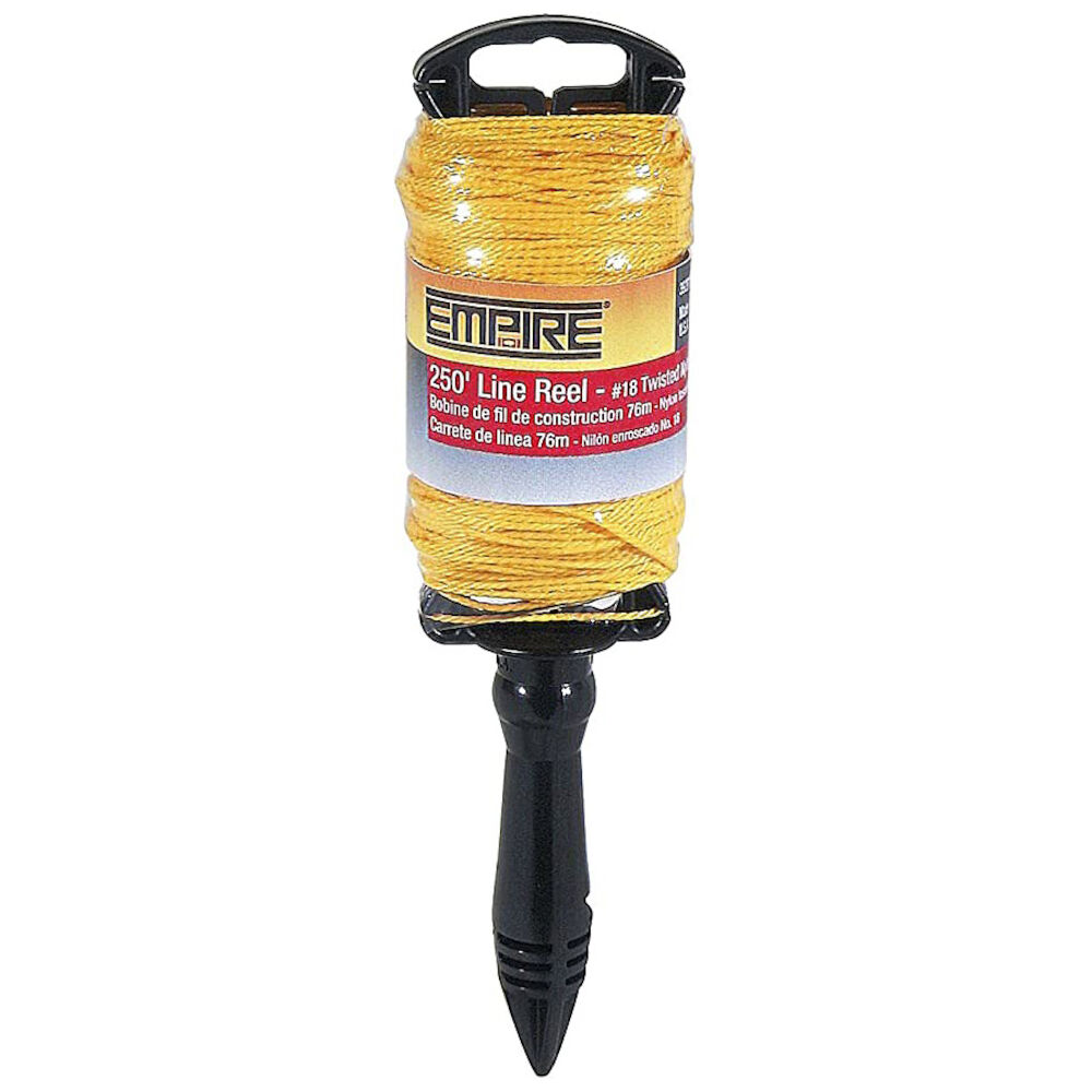 39201N Twisted Line Reel, 250' L Nylon Line, Gold
