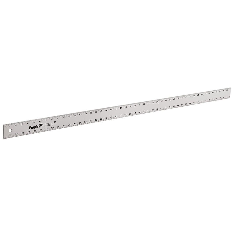 4004 Heavy Duty Straight Edge Ruler, Aluminum, 48" L