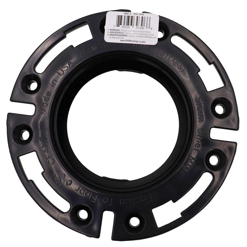 886-A 4" Closet Flange, ABS, Domestic
