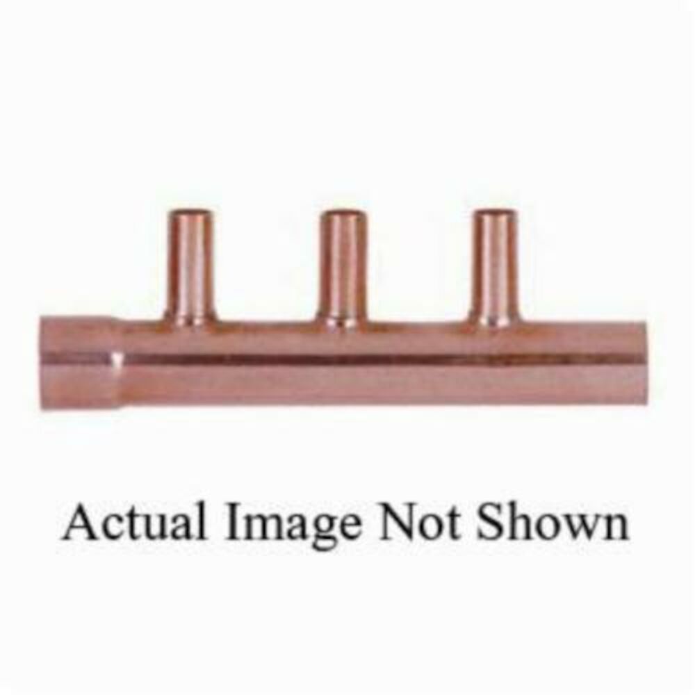 Tomahawk BranchMaster™ 678 Series Manifold, 1/2 in Male C Outlets 1 in Male C x 1 in Female C Inlets, Copper
