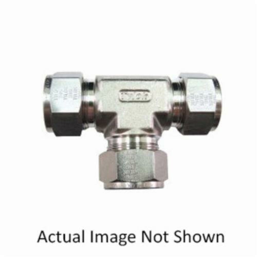 Tylok® CBC-Lok® SS-8-DTTT-8 DTTT Double Ferrule Union Tee, 1/2", Tube, 316 Stainless Steel