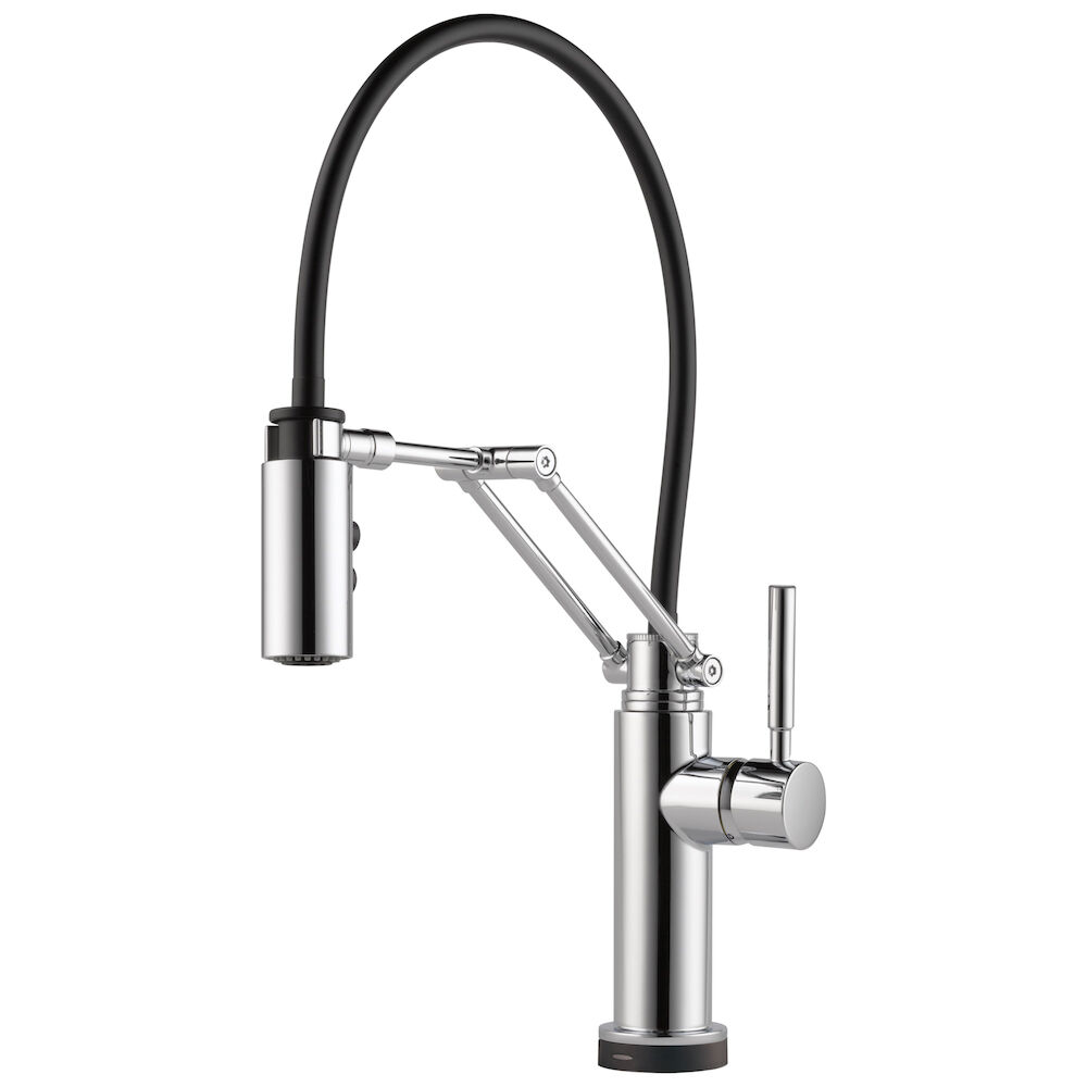 Brizo Sol® Single Handle Articulating Kitchen Kitchen Faucet with SmartTouch® Technology, Chrome