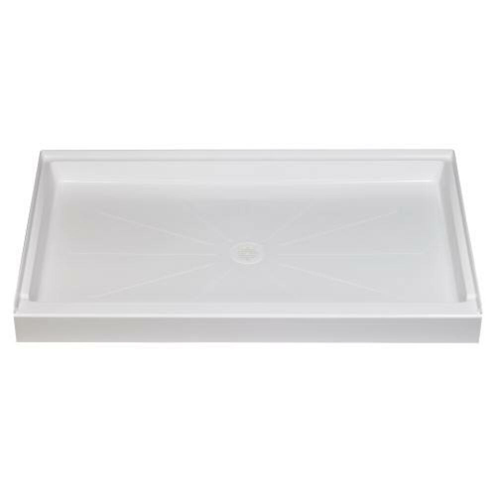 3660M DuraBase® Rectangular Single Threshold Shower Floor, White, 60" L x 36" W x 4-1/2" D, Domestic