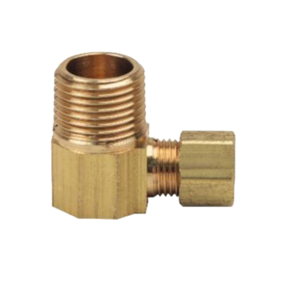 69-4-6X Tube Reducing Elbow, 1/4x3/8 in, CompressionxMNPT, Brass, Domestic