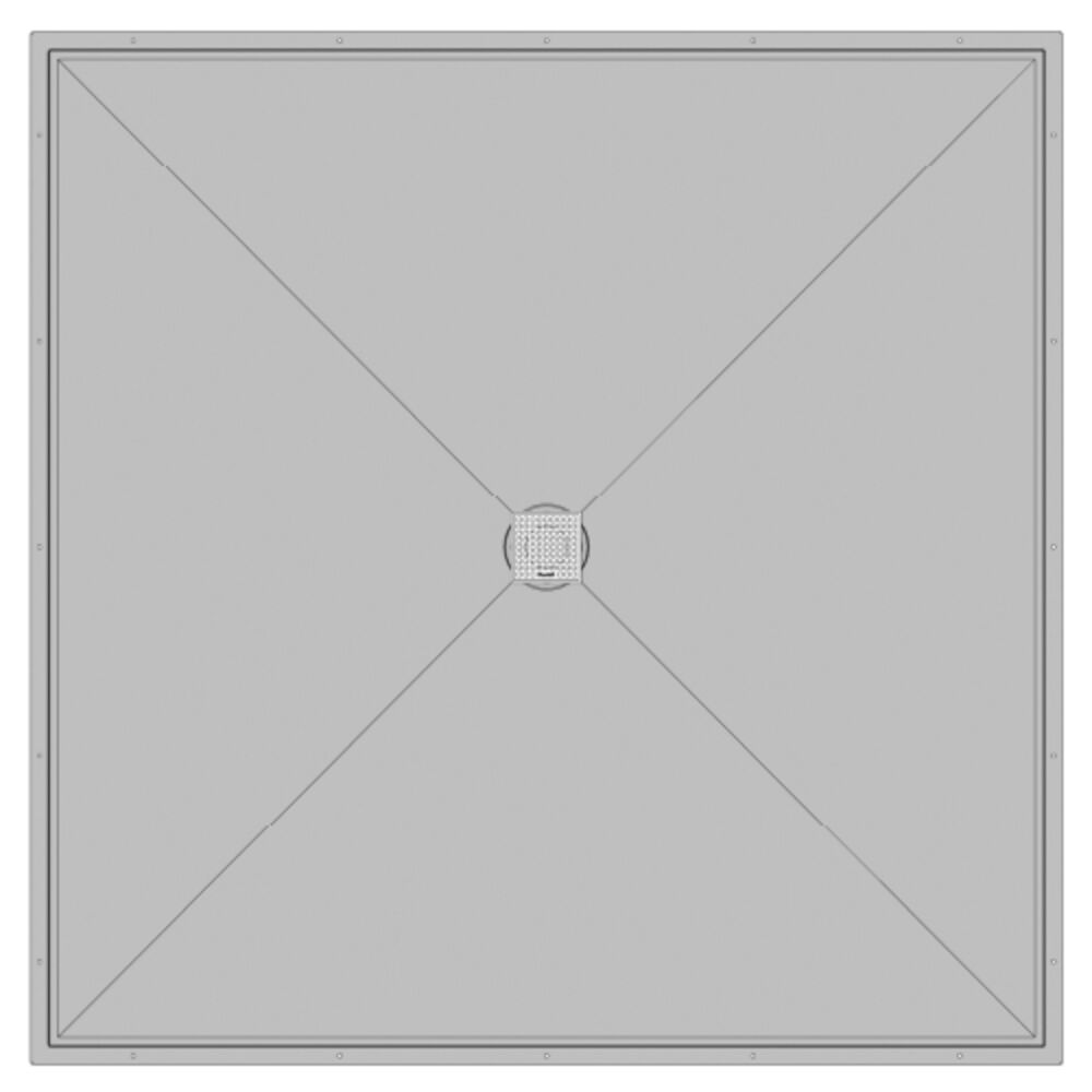 SB6060-CD Center Drain Shower Pan, 59" x 59", White