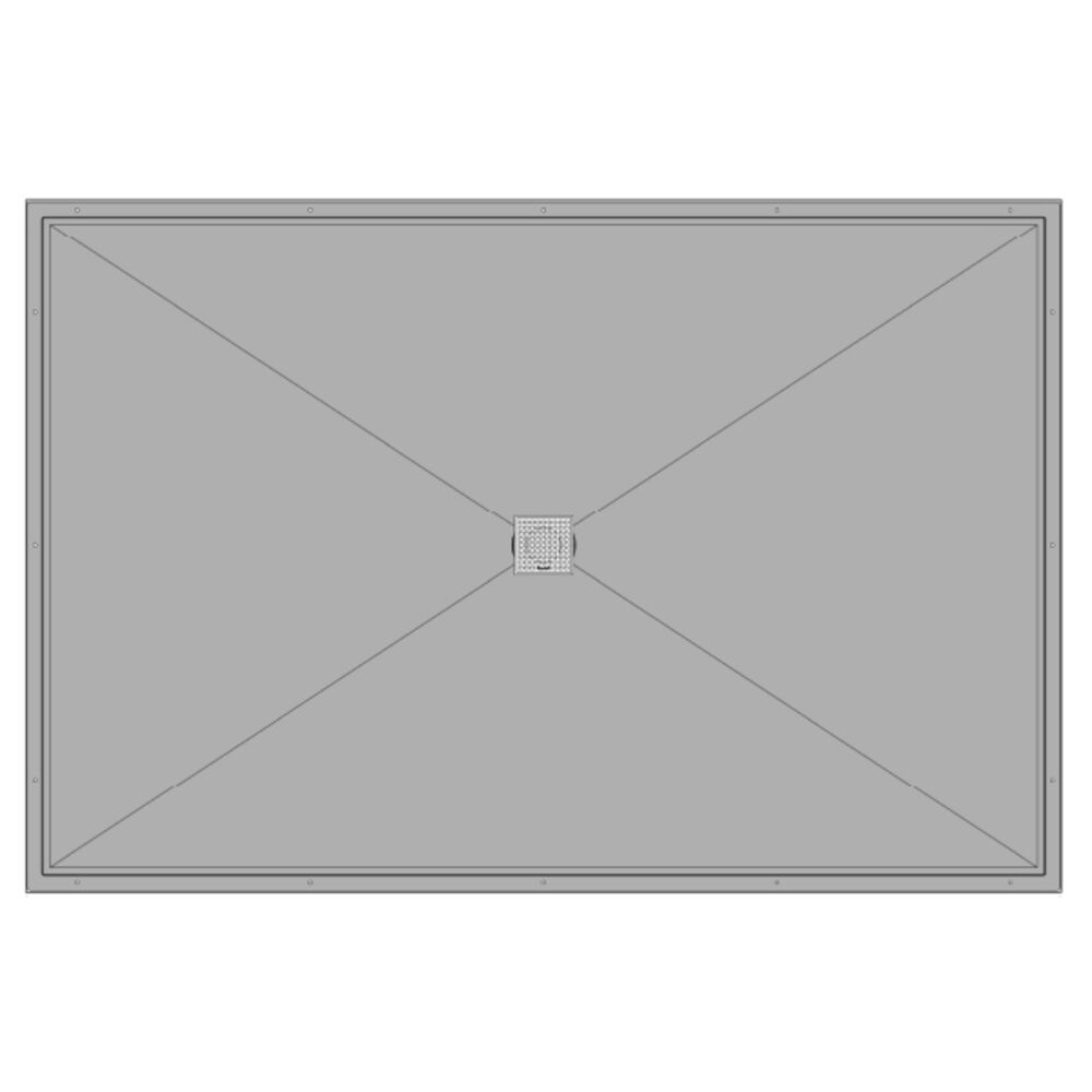 SB7248-CD Center Drain Shower Pan, 71" x 47", White