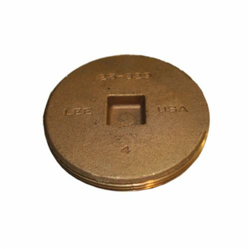Tyler Pipe 021896 Type S Plain Countersunk Cleanout Plug, 1-1/2" IPS, Brass, Domestic