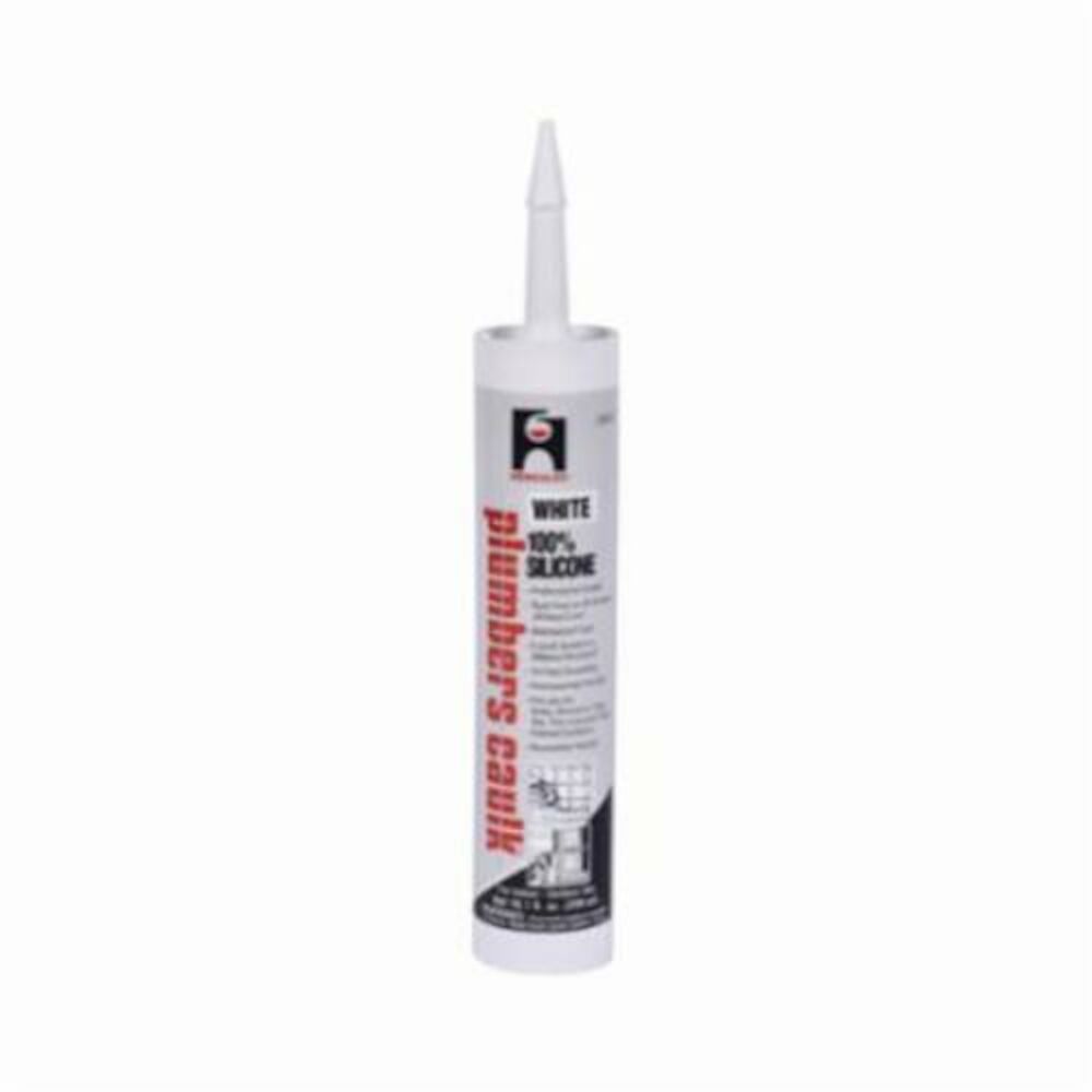 Hercules® Silicone Plumbers Caulk™ 25676 Plumbers Caulk, 10.1 oz Cartridge, White