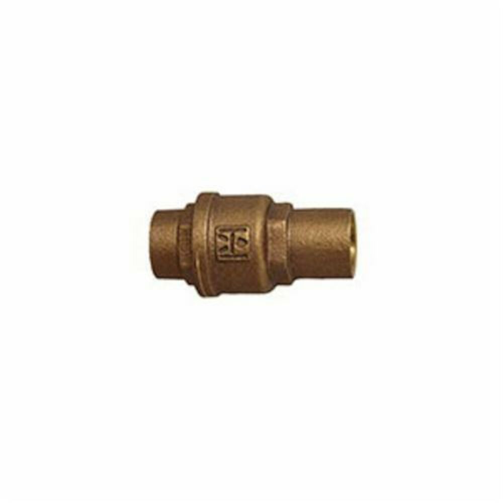 Hammond Valve 0947000034 947 Plumbing Lift Spring Check Valve, 3/4 in, Solder, Cast Bronze Body, Buna-N Softgoods