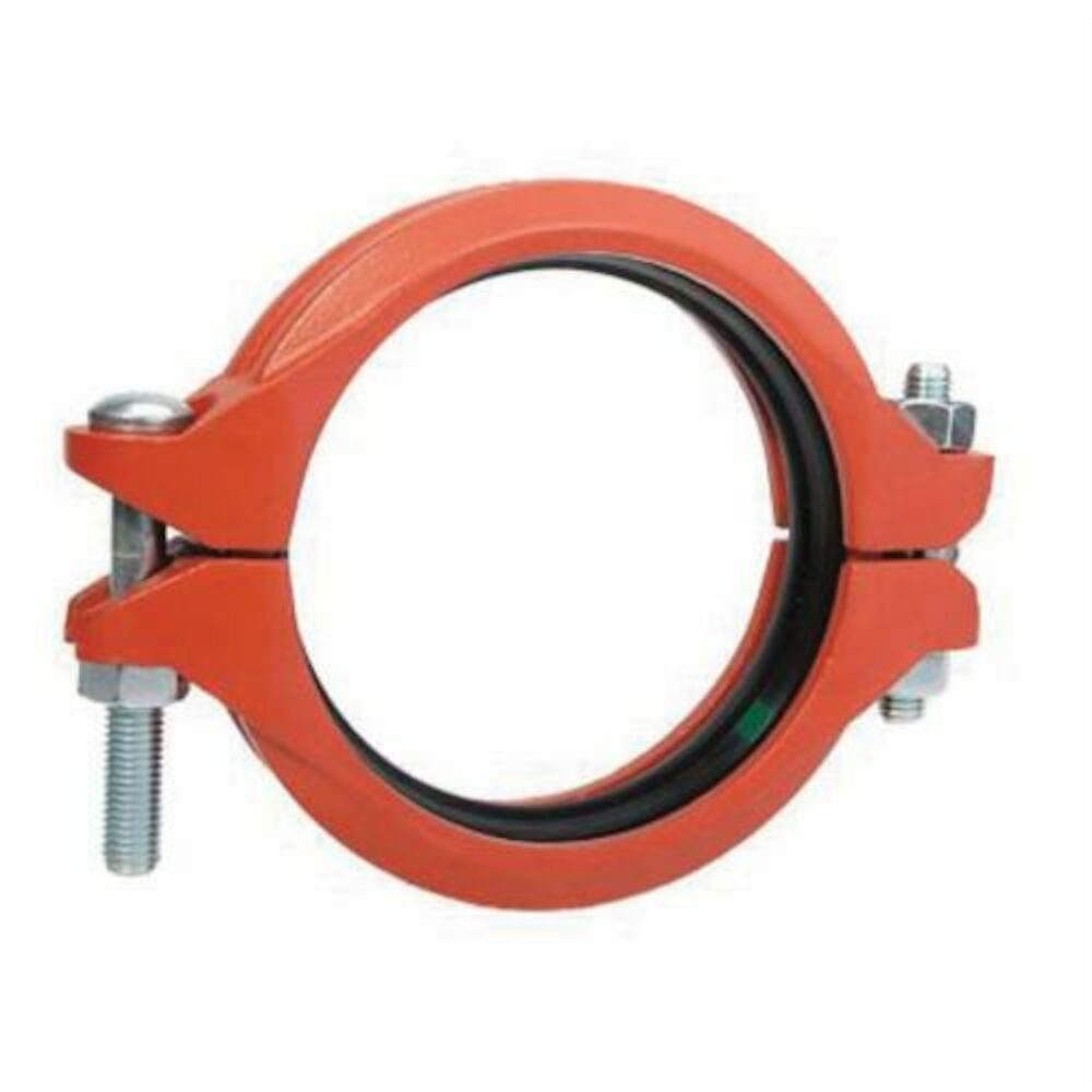 Grinnell Fire 74060EHT No 740 Pivot-Bolt Rigid Coupling With Grade "EHT" EPDM Gasket, 6 in, Push-On, Ductile Iron, Non-Lead Paint