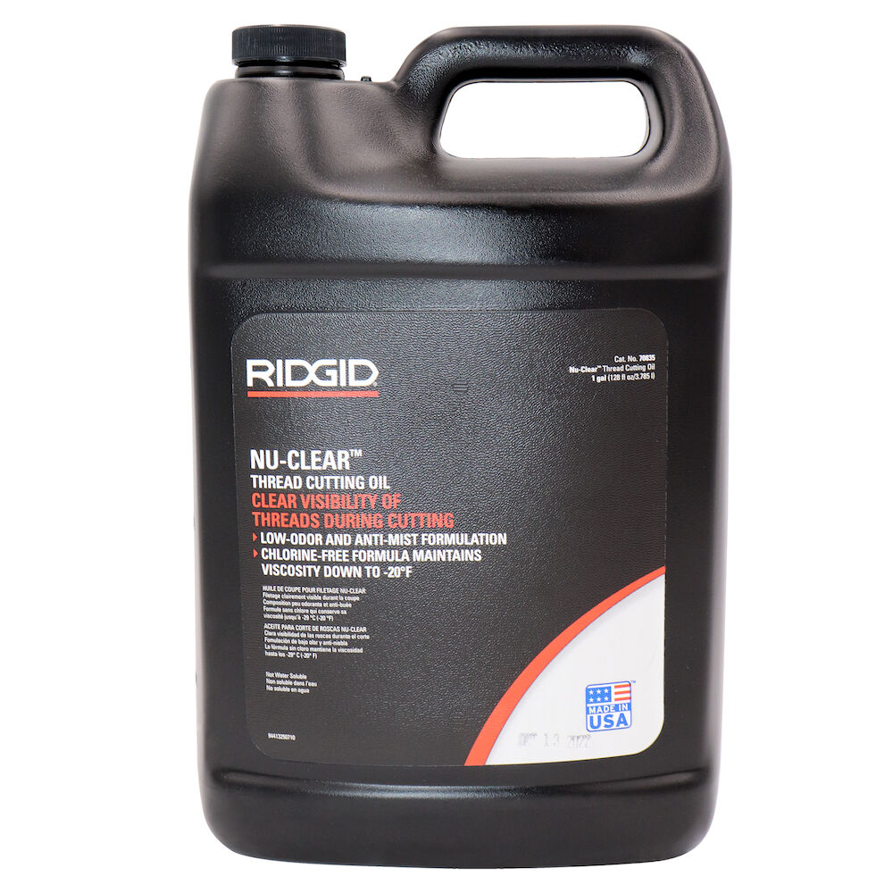 RIDGID® 70835 Pipe Thread Cutting Oil, 1 gal Can, Mild, Clear Yellow