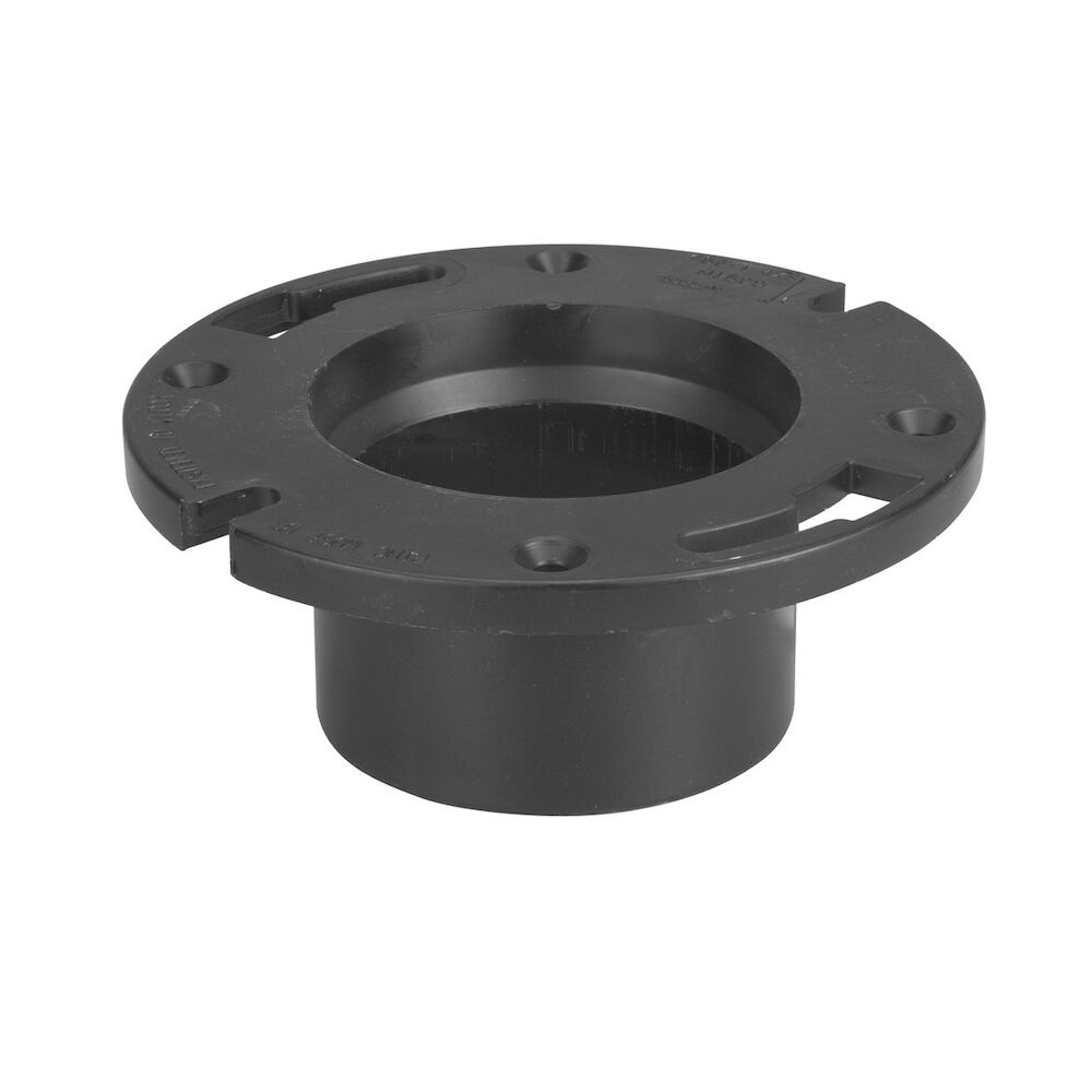 NIBCO® I355700 5853 4x3" Pipe Flush DWV Closet Flange With Pipe Stop, 2-3/4" L, ABS, Domestic
