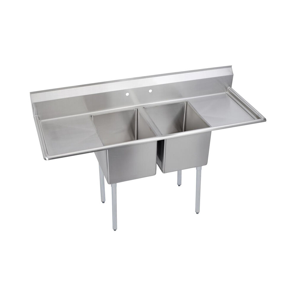 14-2C16X20-2-18X 300 Standard Service Sink, Rectangular, Floor Mount, Stainless Steel, Uniform Satin
