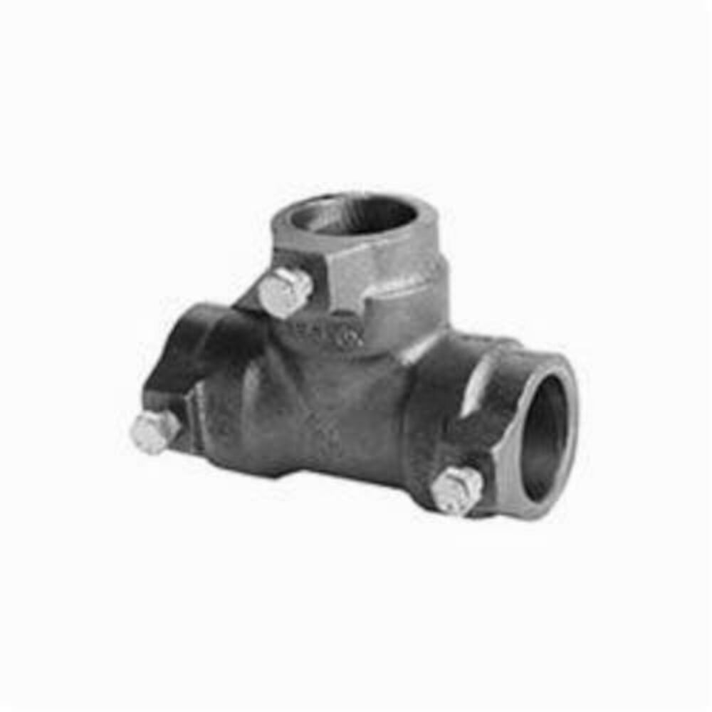 Ward Mfg 1B.BWST Wardlox Straight Pipe Tee, 1-1/4 in, Slip, 125 lb, Cast Iron, Black, Domestic