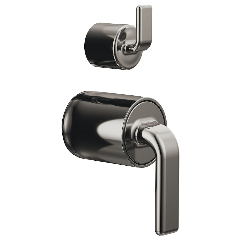 Brizo Allaria™ Pressure Balance Valve with Integrated Diverter Trim Twist Lever Handle Kit, Brilliance Black Onyx
