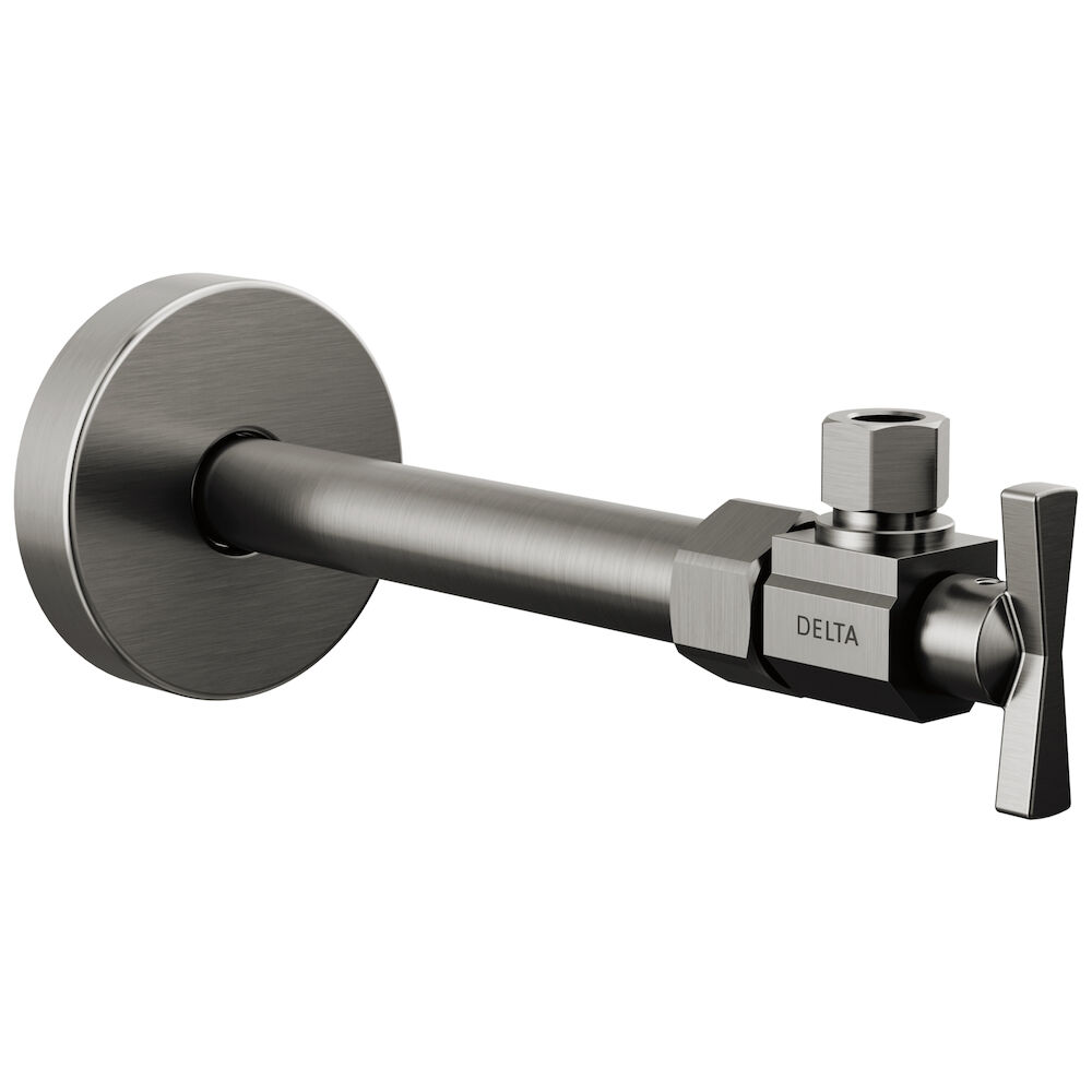 DeltaAngled Supply Stop Valve, Black Stainless