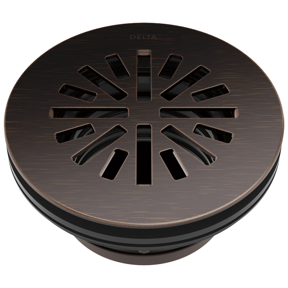 Delta4" Prefab Round Shower Drain, Venetian Bronze