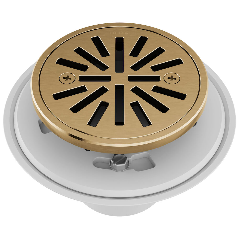 Delta4" Tile-In Round Shower Drain, Champagne Bronze