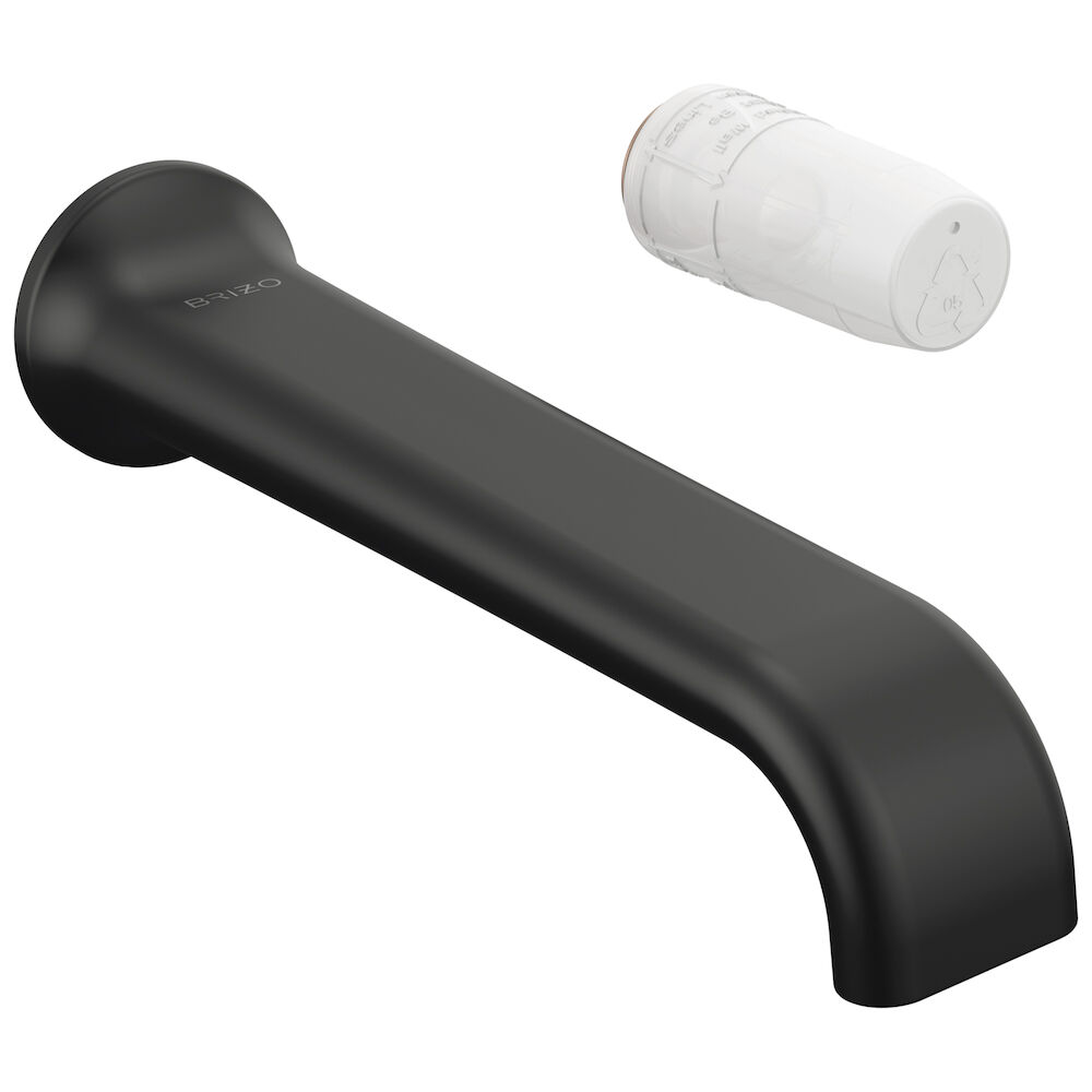 Brizo Allaria™ Two-Hole, Single-Handle Wall Mount Lavatory Faucet - Less Handle 1.2 GPM, Matte Black