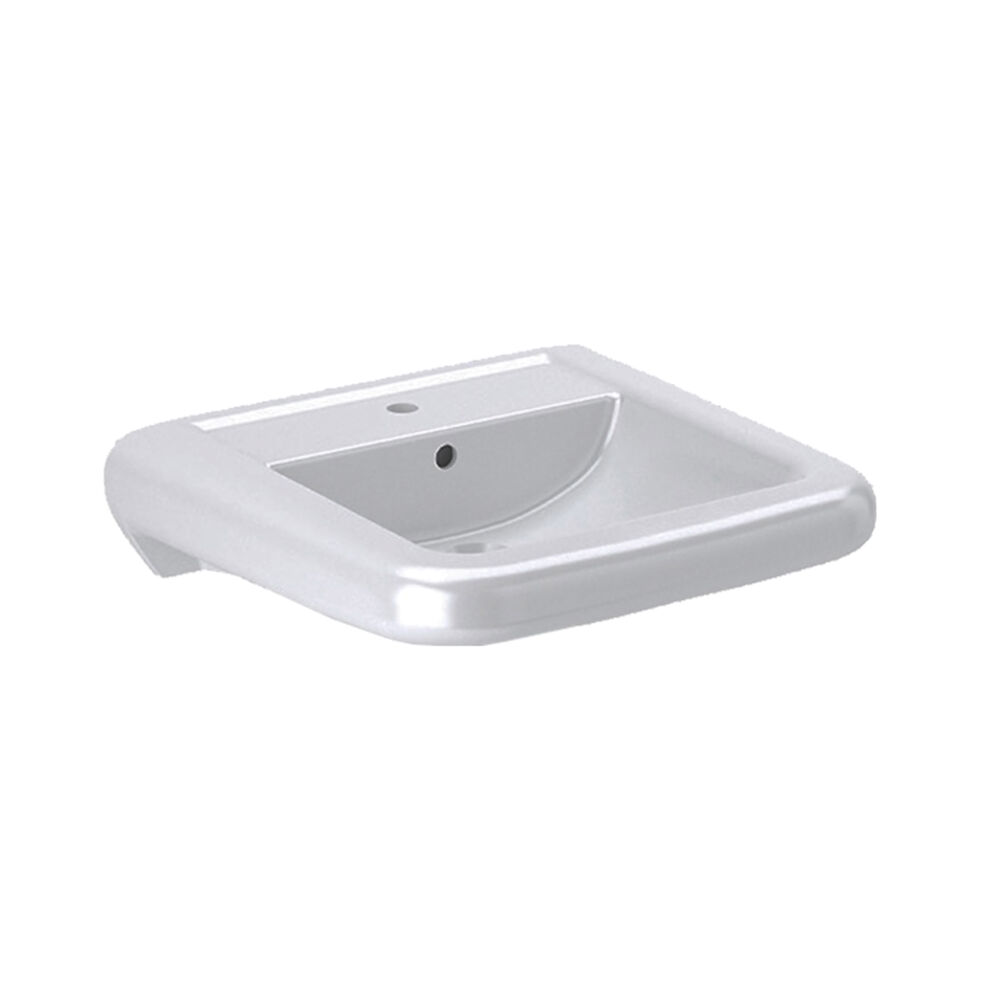 3873165 SS-3165 Ledgeback Lavatory Sink With Rear Overflow, Wall Mount, Vitreous China, White