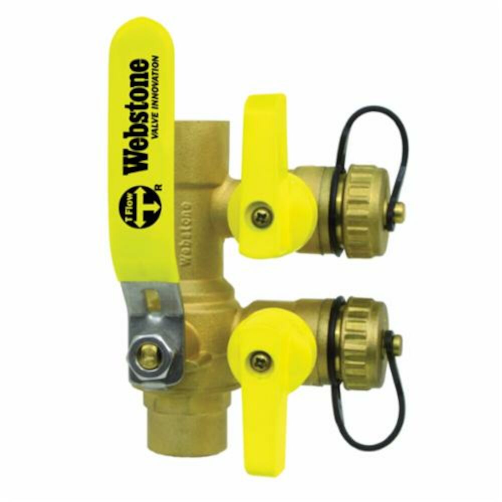 Webstone Purge & Fill™ 58613 Pro-Pal® Ball Valve, 3/4 in, C, Brass Body