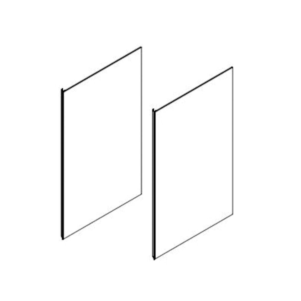 Robern® VM2SKH4D21-26 Side Kit, Aluminum/Glass, Matte White