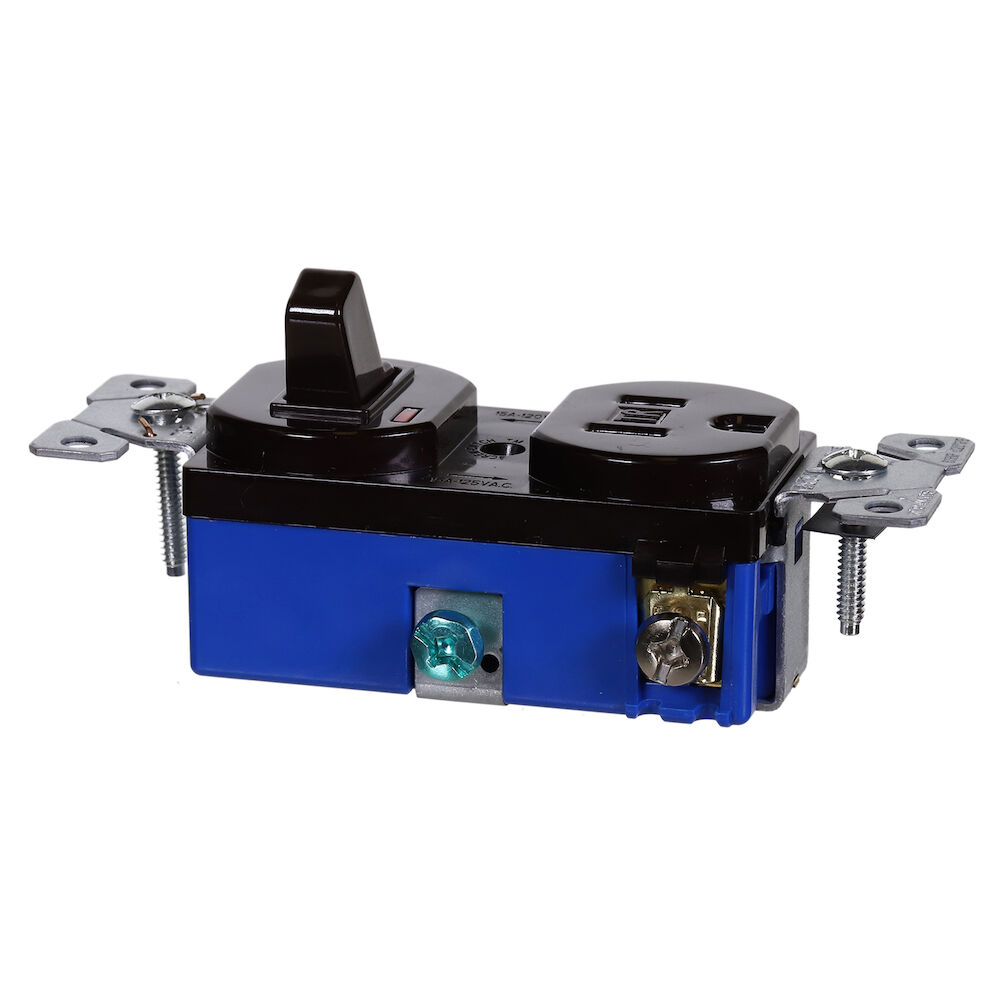 Diversitech Devco® ED5225 Toggle Switch and Receptacle, 15 A, Domestic