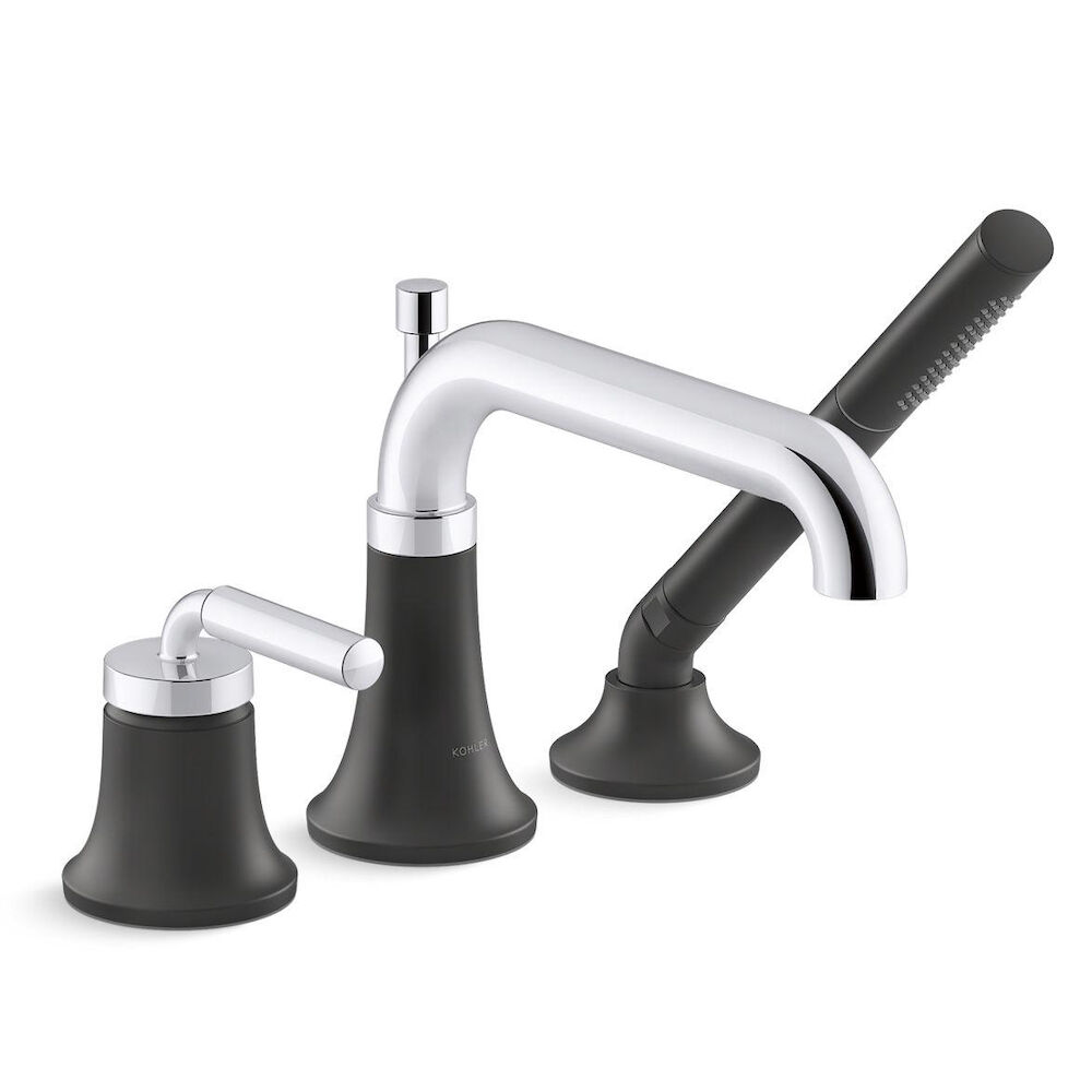 Kohler® 26441-4-CBL 26441-4 Tone Faucet with Handshower, 1.75 gpm Flow Rate, 8-9/16" Spou