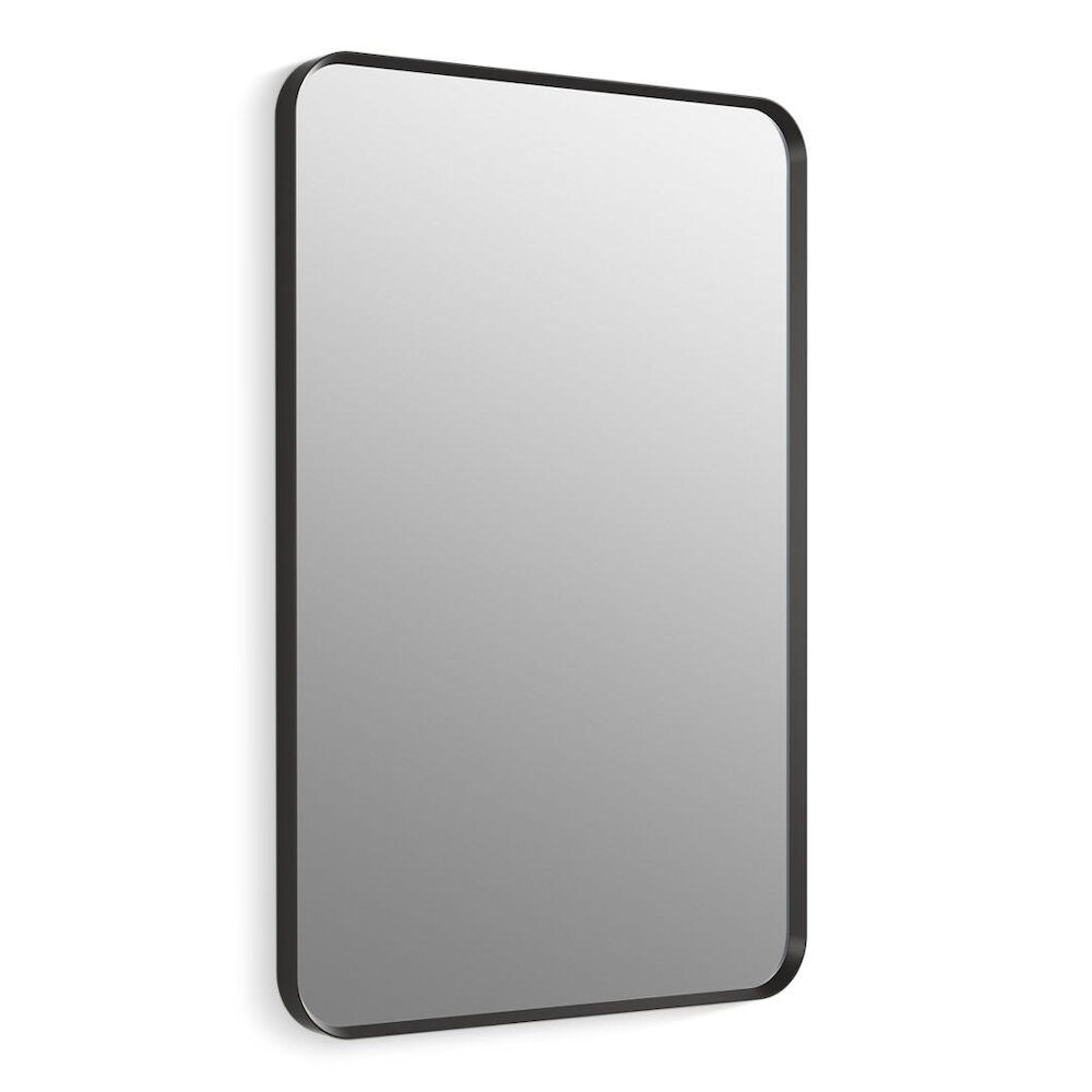 Kohler® 31364-BLL 31364 Essential Wall Mount Bathroom Mirror, Rectangular Shape, 1.37" L x 24" W, Matte Black