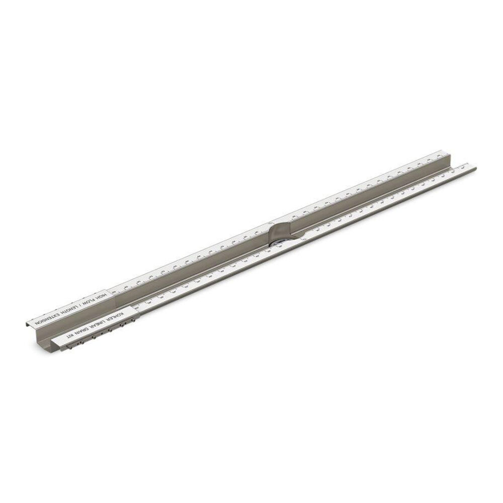 Kohler® 33426-NA 33426 Extension Kit, For Use w/ 1-1/4" Linear Drain Channel, 15 to 30 gpm, Solid Stainless Steel/Brass, Silver