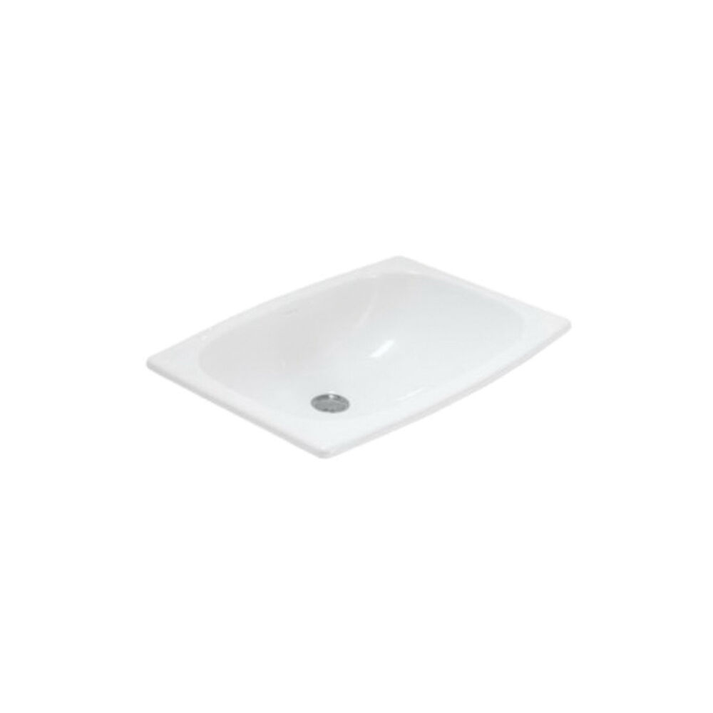442007-0 Stinson® Self-Rimming Bathroom Sink With Overflow, Rectangular, Drop-In Mount, Vitreous China, White