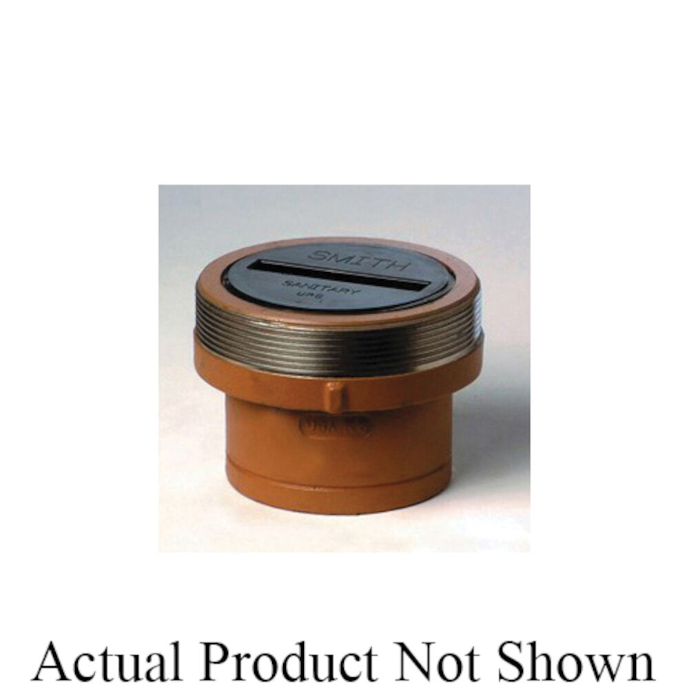 4293L08-NS Unfinished Floor Cleanout, 6" Cleanout, 8" Outlet, Cast Iron